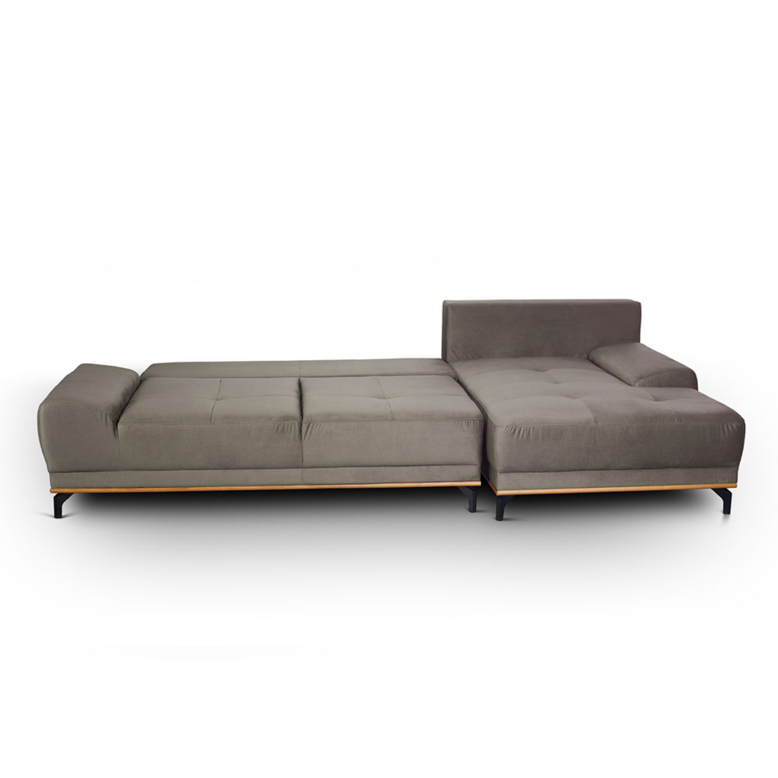 NATURA SOFA BED CORNER RIGHT EASY CLEAN FABRIC TAUPE E1 EU