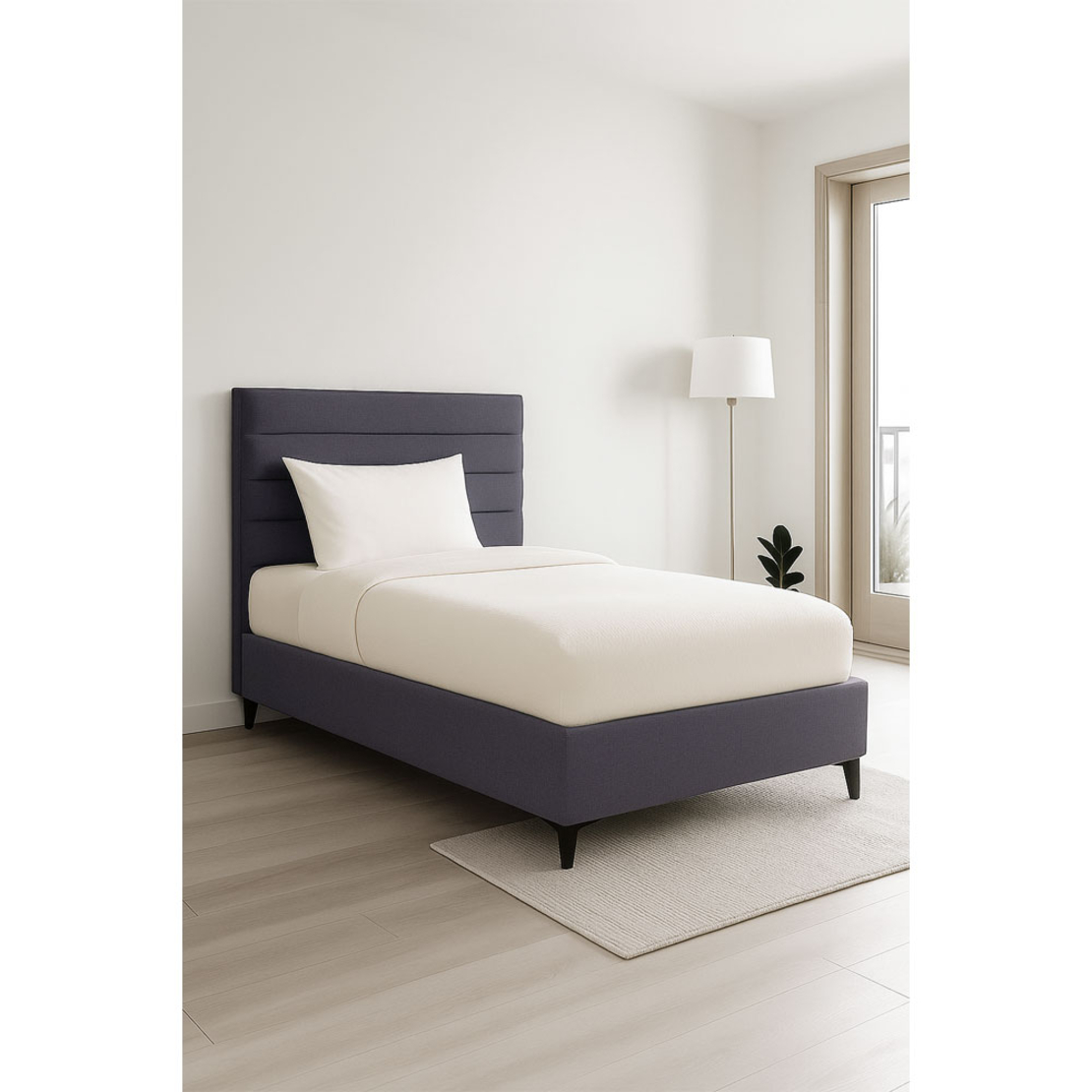 STRATTA BED WITH STORAGE (FOR MATTRESS 120x200cm) FABRIC GREY 34-900 E1 TR