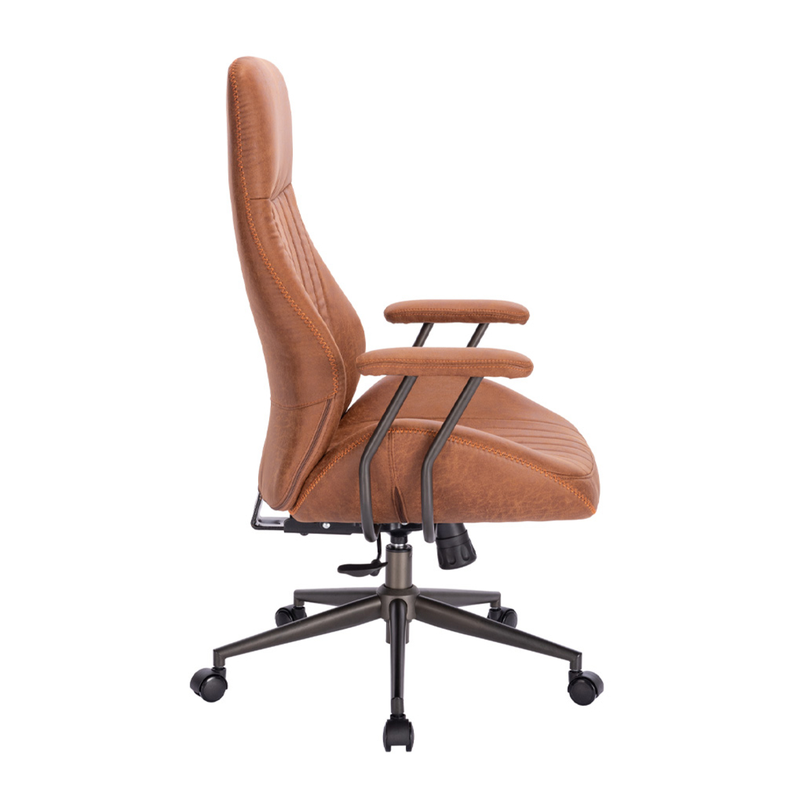 CLASS CHAIR DESK FABRIC CAMEL METAL GUNMETAL 71x64