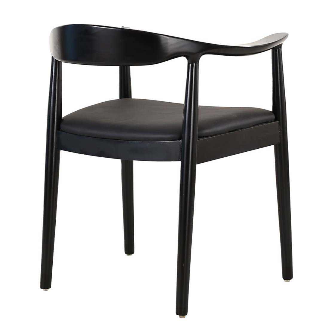 FUJI CHAIR WOOD RUBBERWOOD BLACK FABRIC PRC