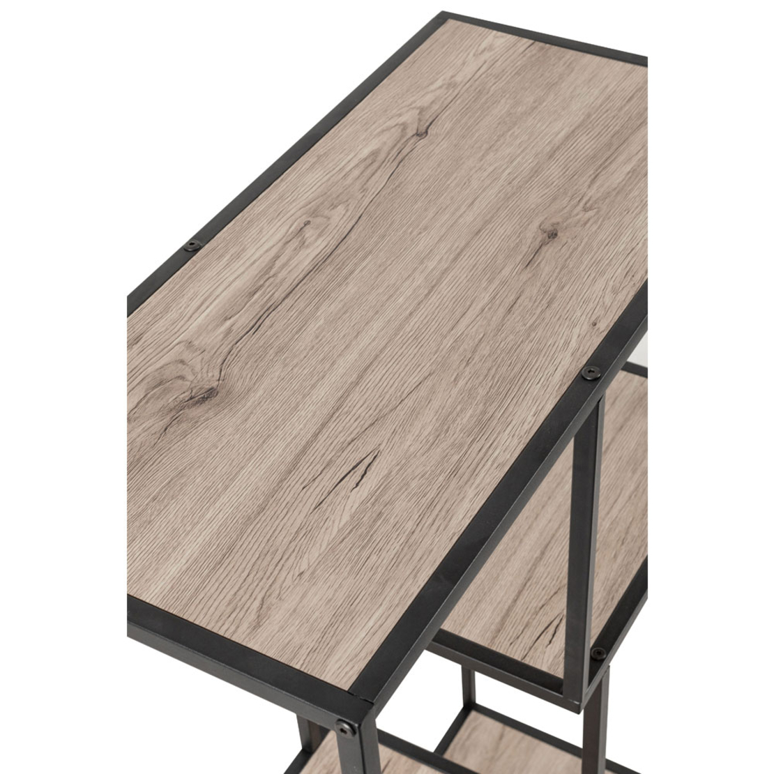 PLEGMA BOOKCASE MDF SONOMA BLACK 69x33xH113,5cm E1 PRC