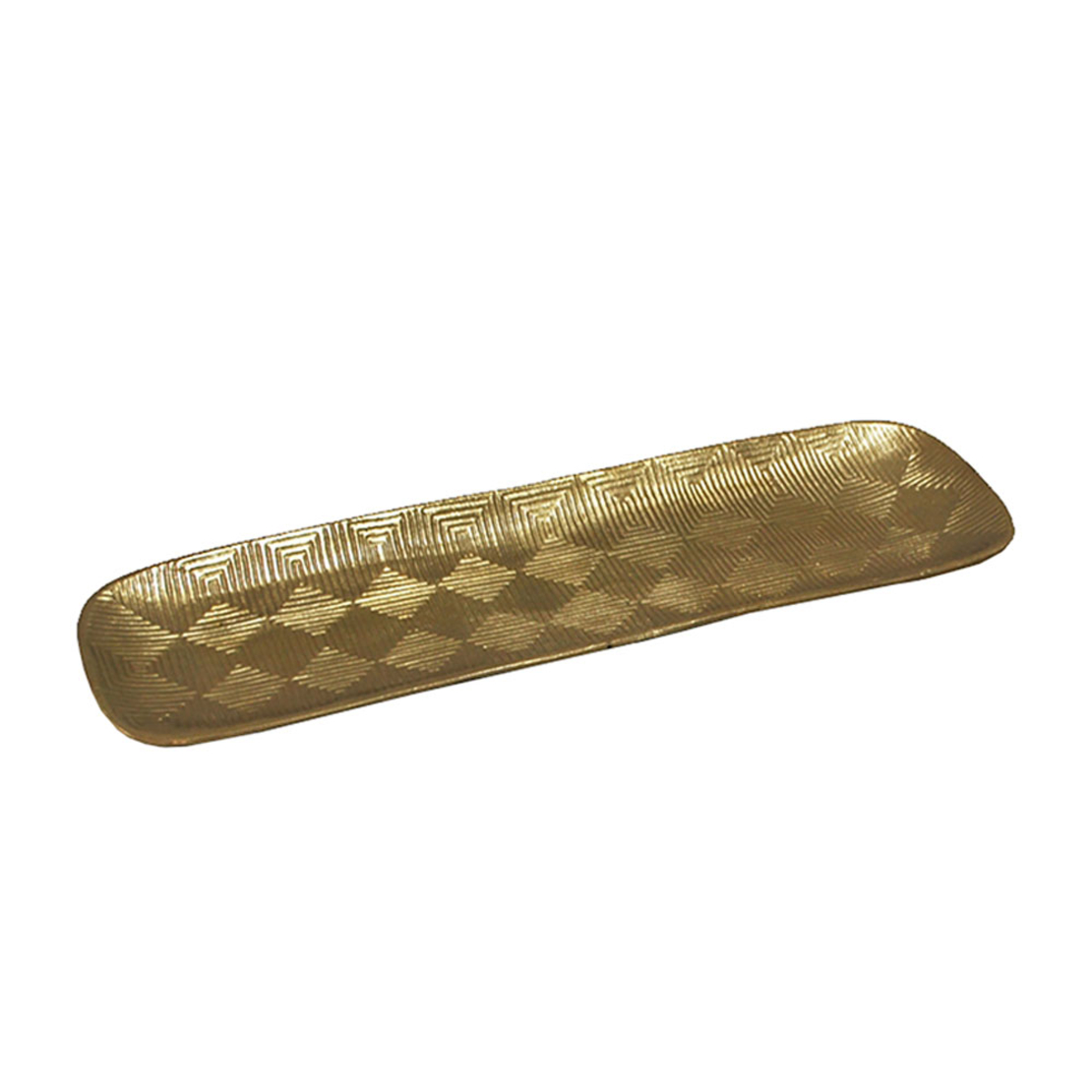 RHOMBUS 60,5 TRAY ALUMINIUM GOLD 60,5x19xH3cm IN