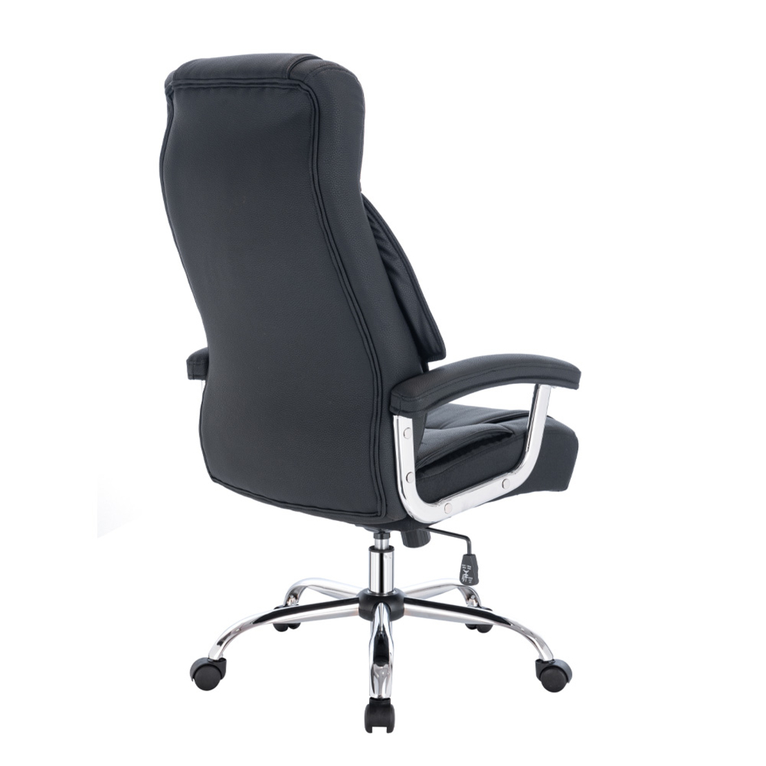 EXECUTIVE CHAIR DESK FABRIC BLACK METAL CHROME 65x