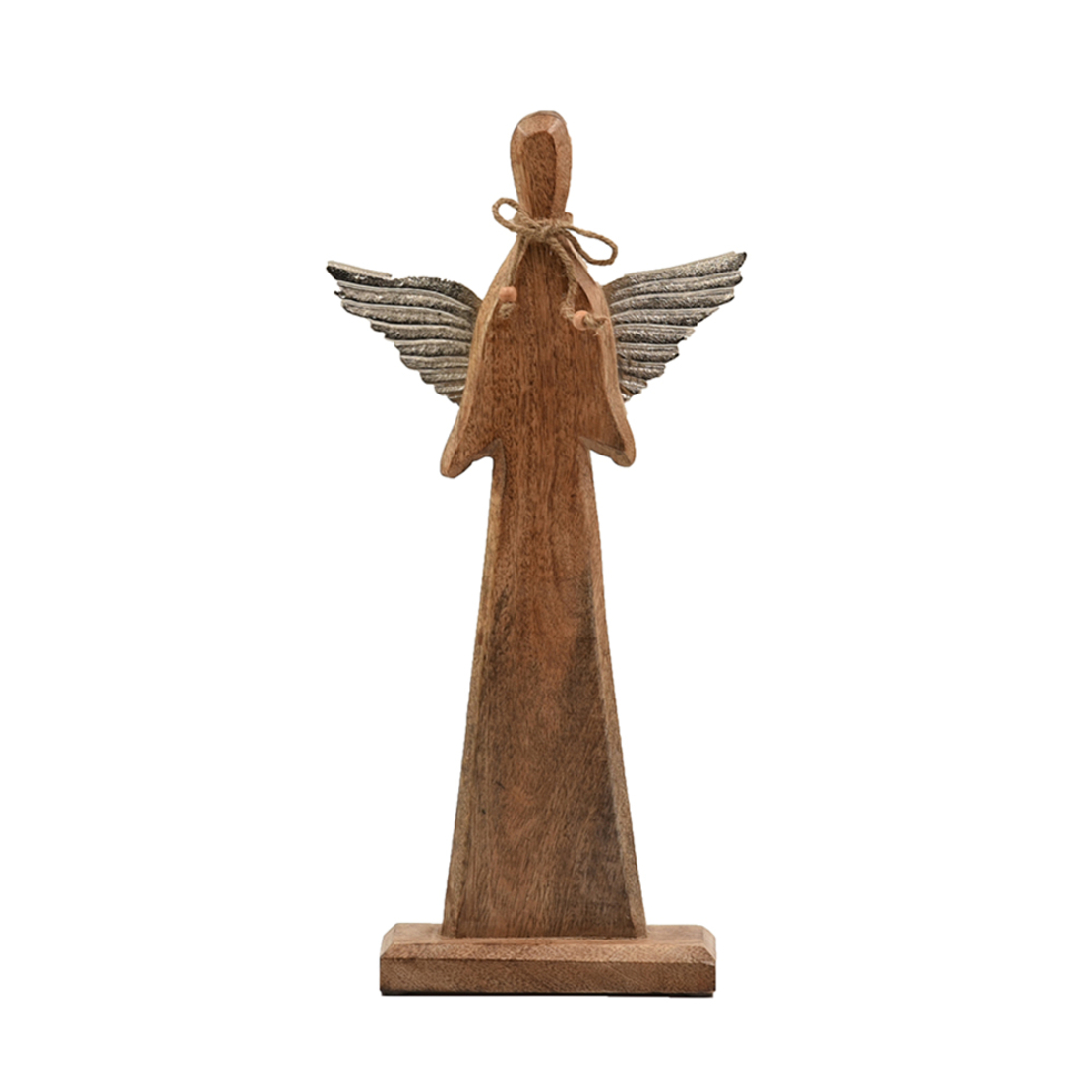 XMAS ANJO ANGEL WITH WINGS WOOD MANGO ALUMINIUM NA