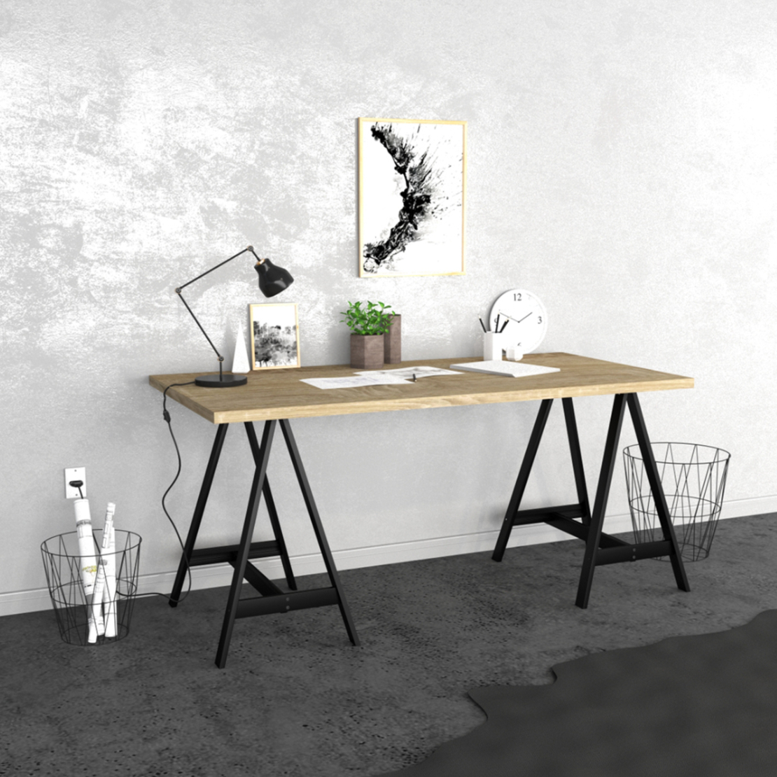 CAVALLETTO TABLE HONEYCOMB SONOMA METAL BLACK E1 PRC