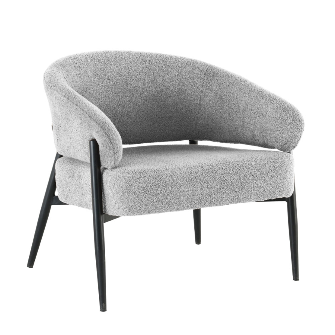 MORITZ ARMCHAIR FABRIC GREY METAL BLACK E1 PRC