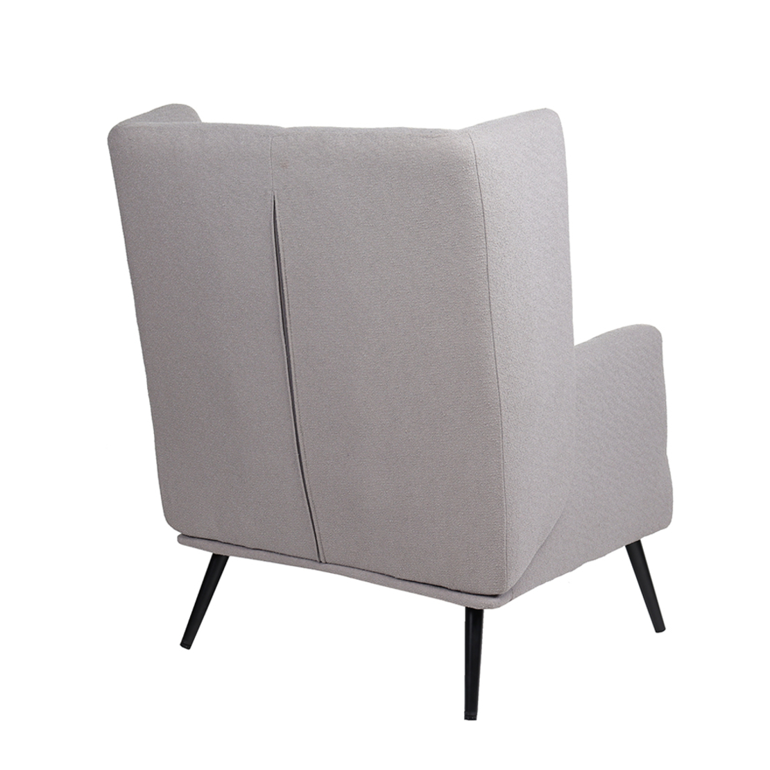 MONACO ARMCHAIR FABRIC GREY WOOD RUBBERWOOD BLACK PRC