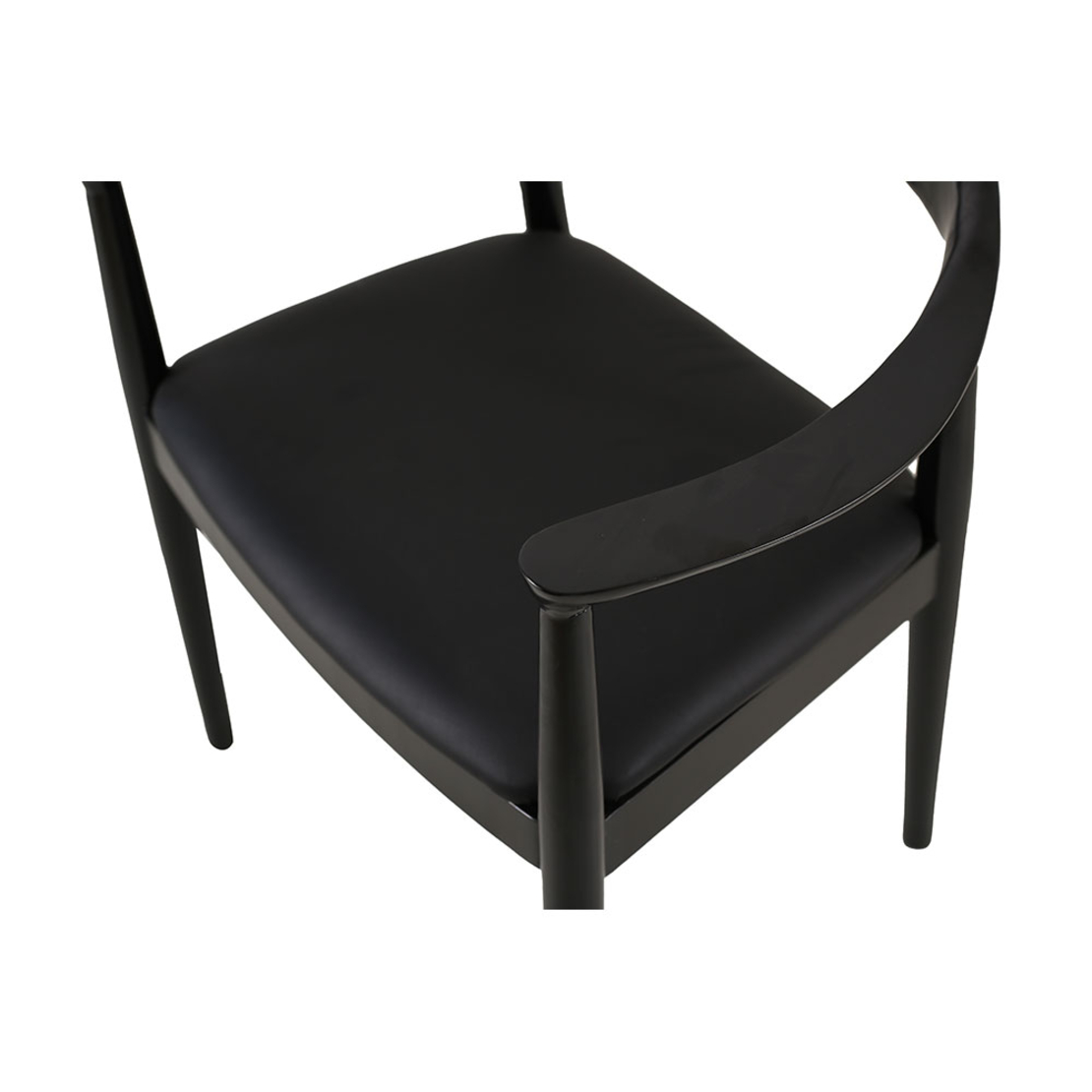 FUJI CHAIR WOOD RUBBERWOOD BLACK FABRIC PRC