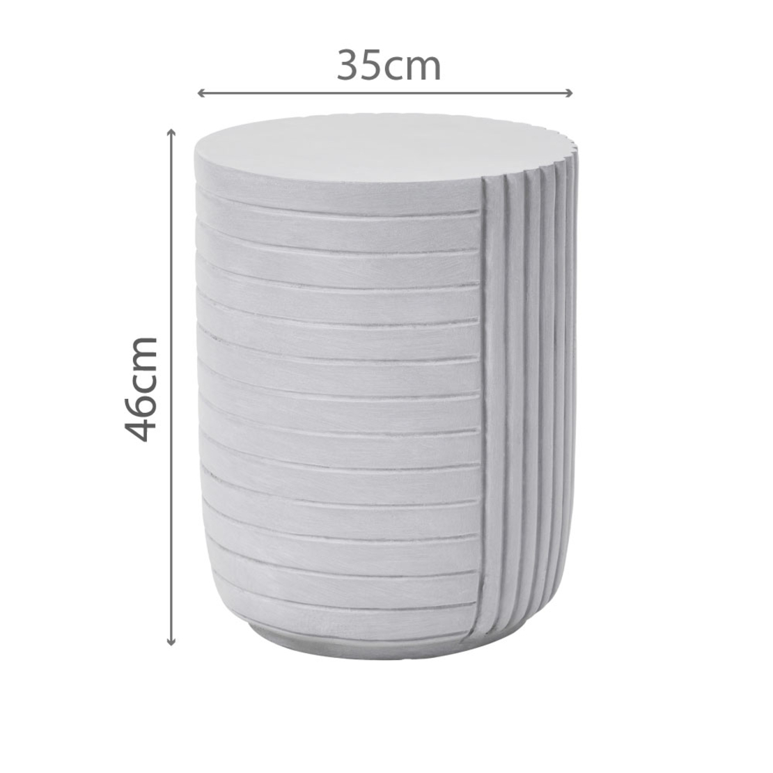 GEOMETRICAL 2 SIDE TABLE MgO WHITE 35x35xH46cm PRC