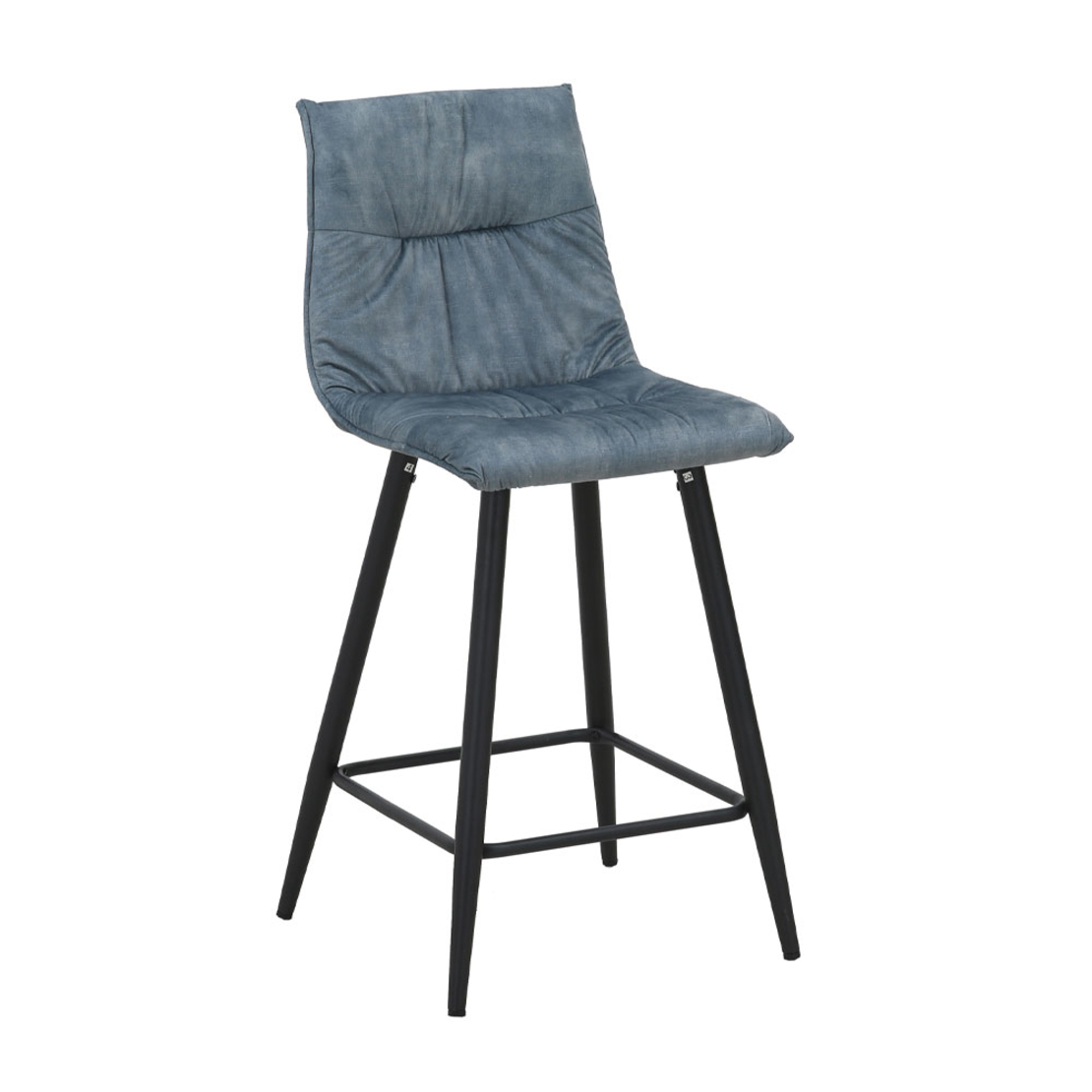 LINEA STOOL BAR FABRIC WATER GREEN METAL BLACK E1 PRC