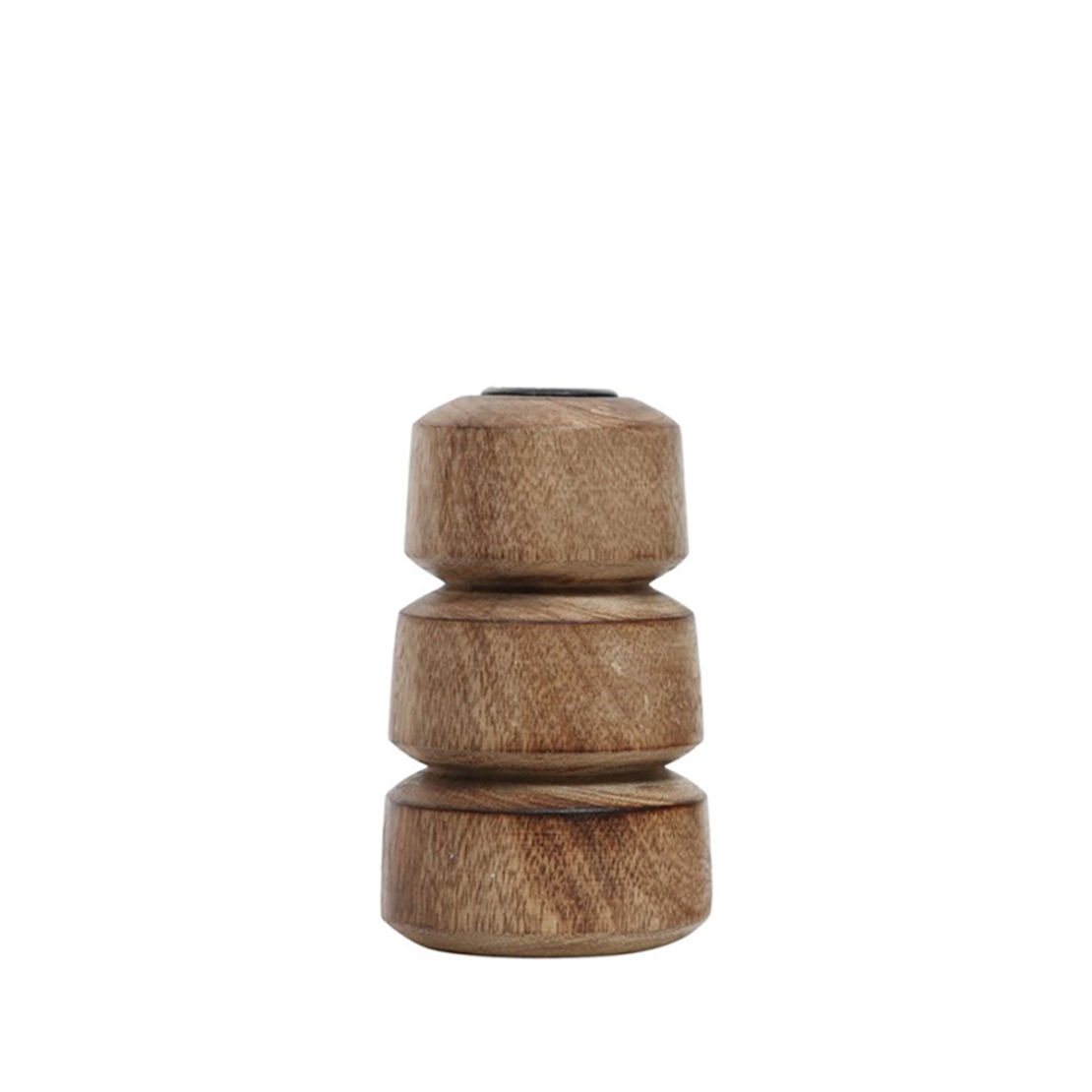 TARI L CANDLE HOLDER WOOD MANGO NATURAL D7,5xH12cm