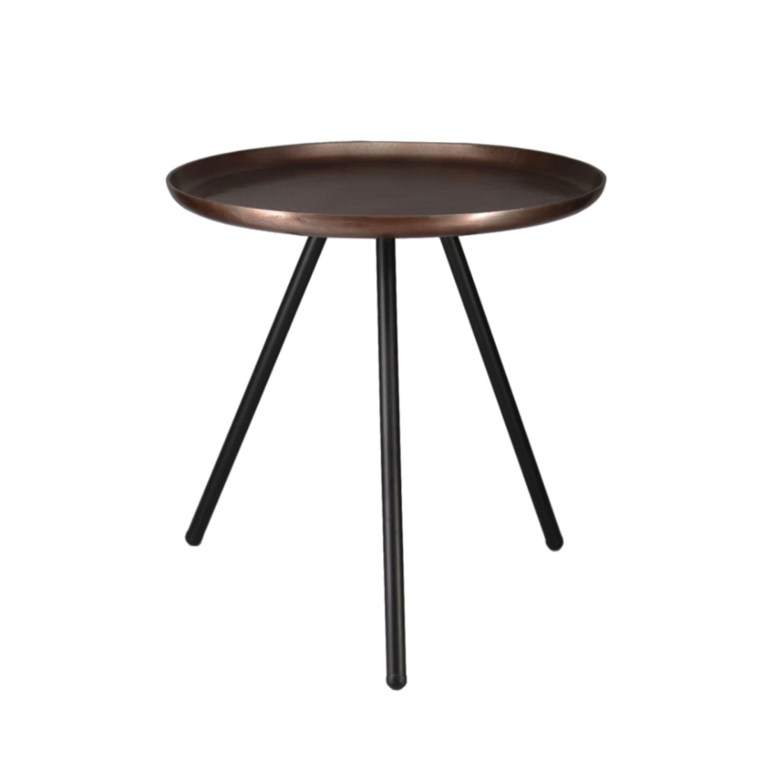 CALIPER 46 SIDE TABLE ALUMINIUM BLACK BLACK METAL 45x45xH46cm IN
