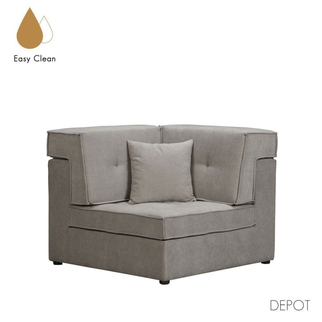 MEXICO CORNER EASY CLEAN FABRIC GREY E1 EU