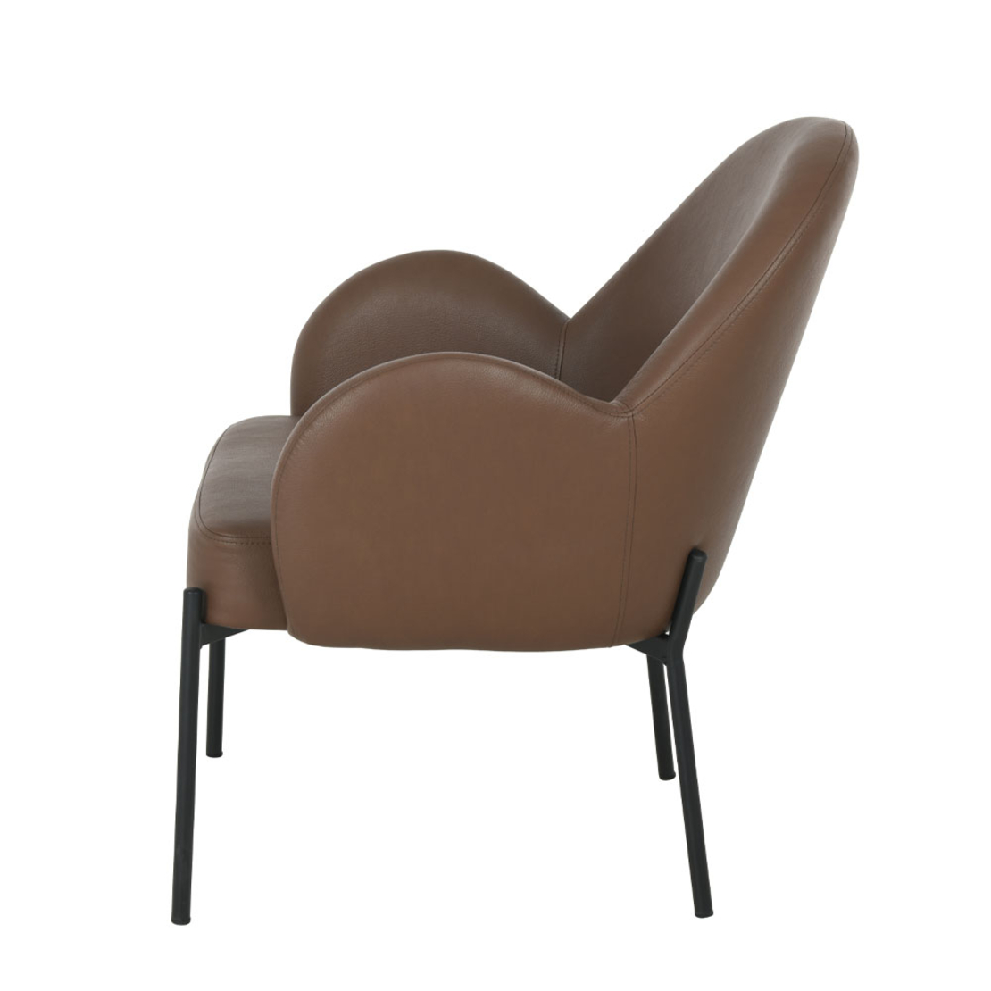 SCOTCH ARMCHAIR FABRIC BROWN METAL BLACK E1 PRC