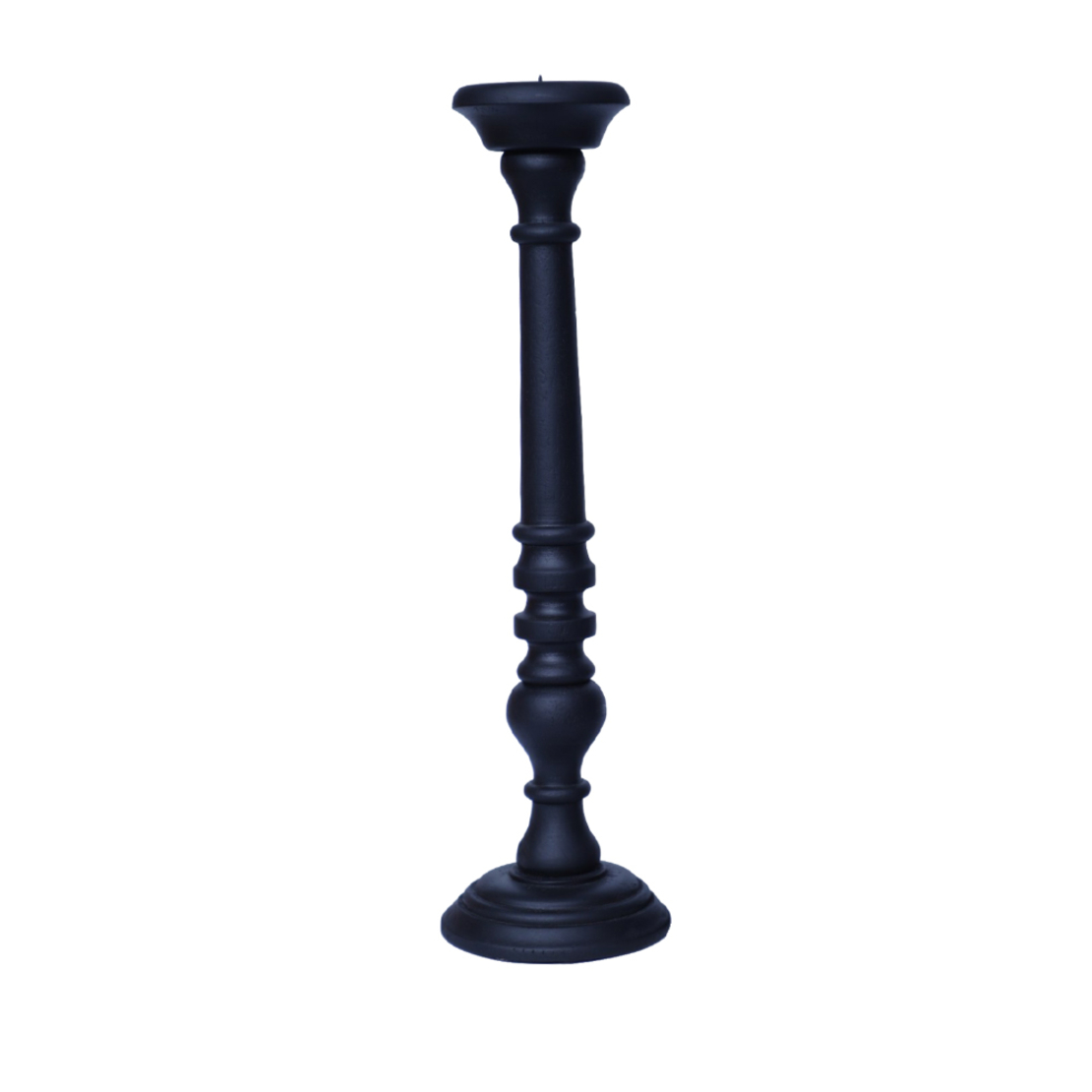 BERNI CANDLE HOLDER WOOD MANGO BLACK D13xH50cm IN