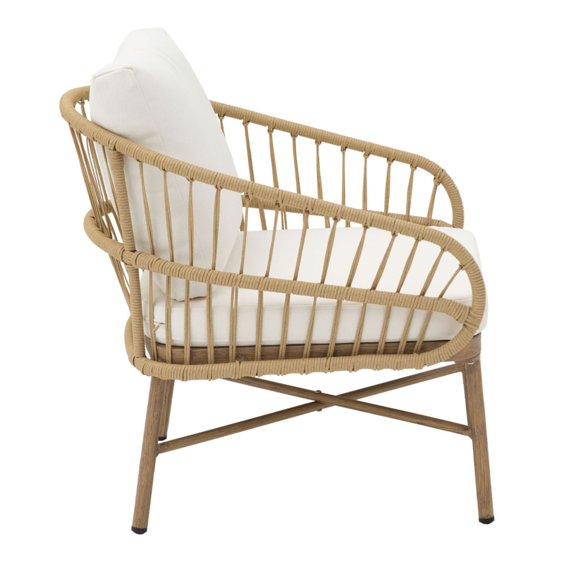 CAVE LOUNGE SET 1+2+1 ALUMINIUM NATURAL PRC
