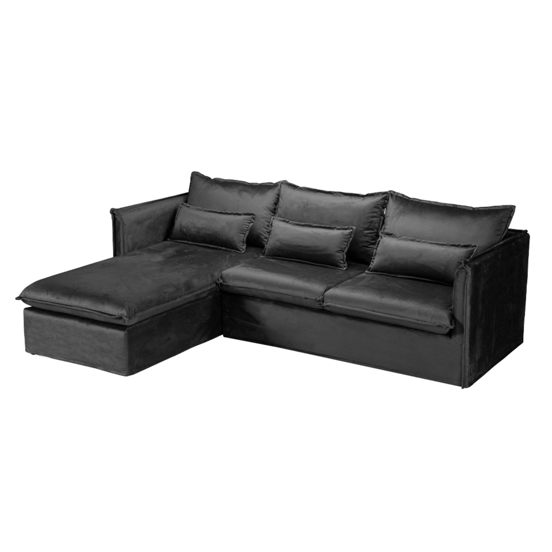 ONE ONLY SOFA CORNER LEFT EASY CLEAN FABRIC GREY E1 EU