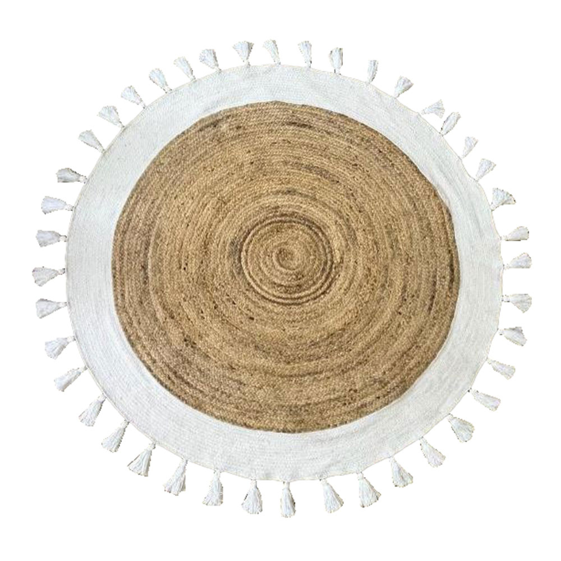 MAIA CARPET ROUND NATURAL WHITE D150cm IN