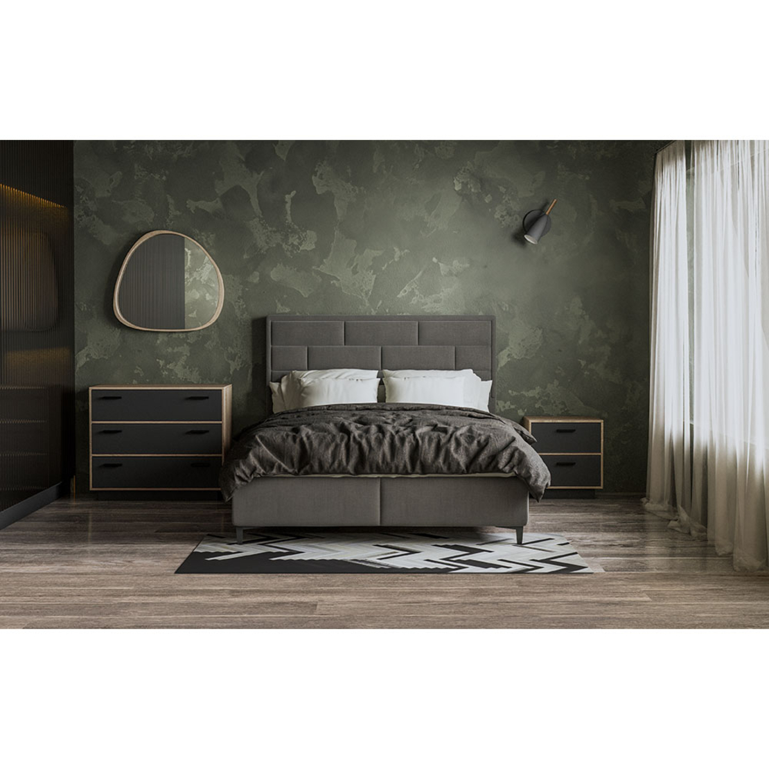 IMAGE COMMODE 3DRAWERS MELAMINE SONOMA GREY DARK E1 EU