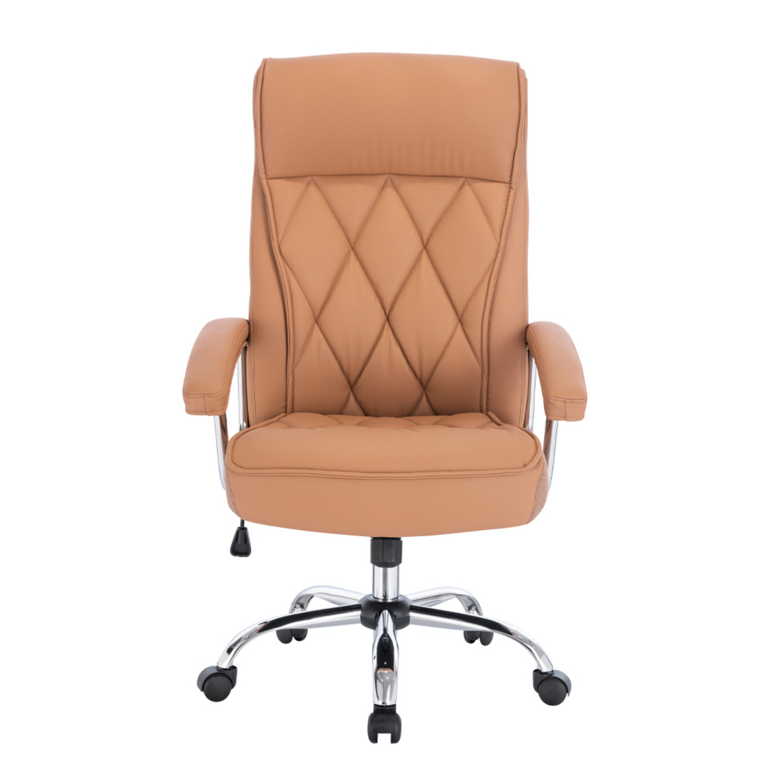 COMFY CHAIR DESK FABRIC CAMEL METAL CHROME 66,5x67