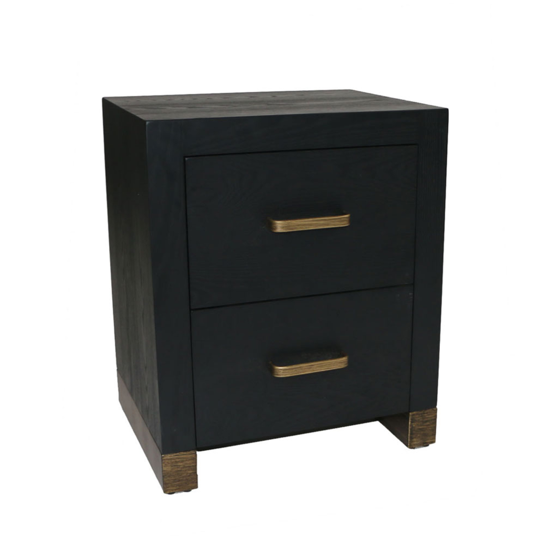 GIANT NIGHTSTAND WOOD BLACK METAL GOLD E1 PRC