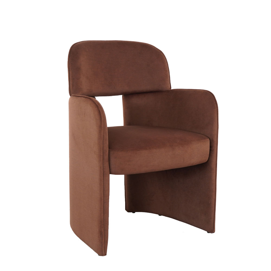 VANITY ARMCHAIR FABRIC BROWN METAL E1 PRC