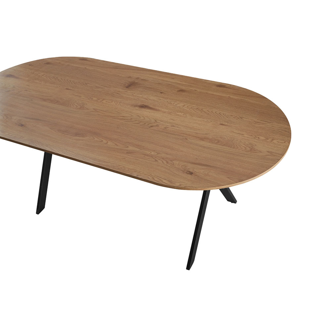 METRON TABLE CHIPBOARD WITH MELAMINE CARTA SONOMA METAL BLACK PRC