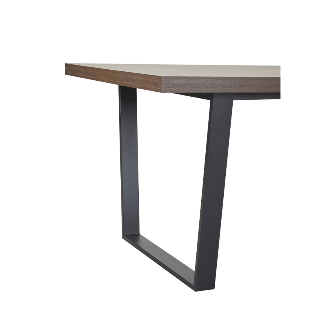 VILLE TABLE MELAMINE WALNUT MELAMINE BLACK 200x100x76 E1