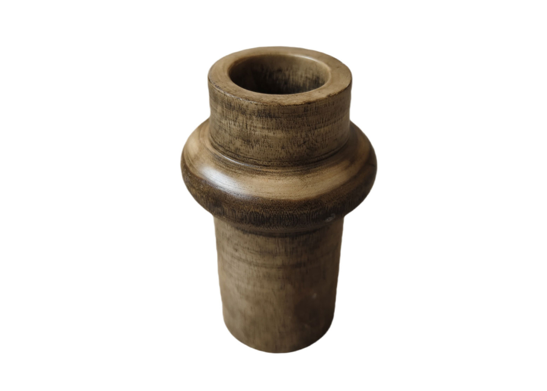 CEDAR VASE WOOD BROWN 15x15xH20cm PRC