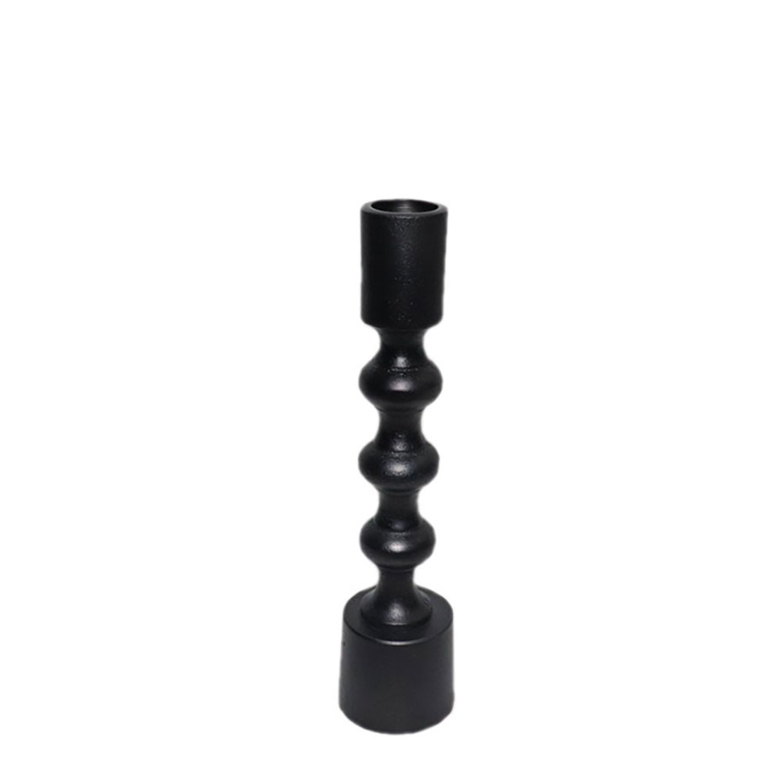 DOT CANDLE HOLDER ALUMINIUM BLACK D5xH20,5cm IN