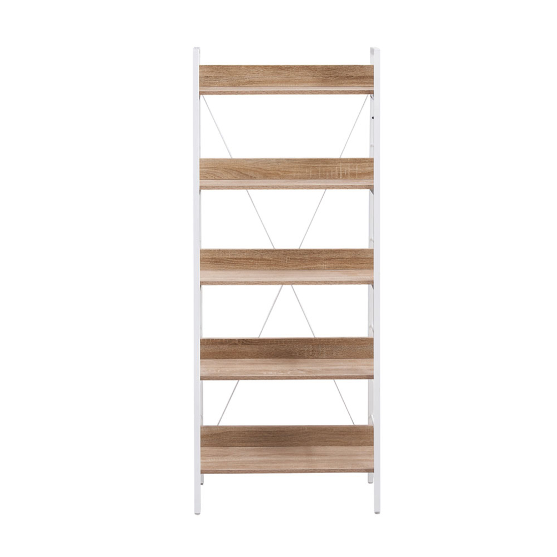 ONE STEP UP BOOKCASE 5SHELVES CHIPBOARD WITH MELAMINE SONOMA WHITE 60x35xH149cm E1 PRC