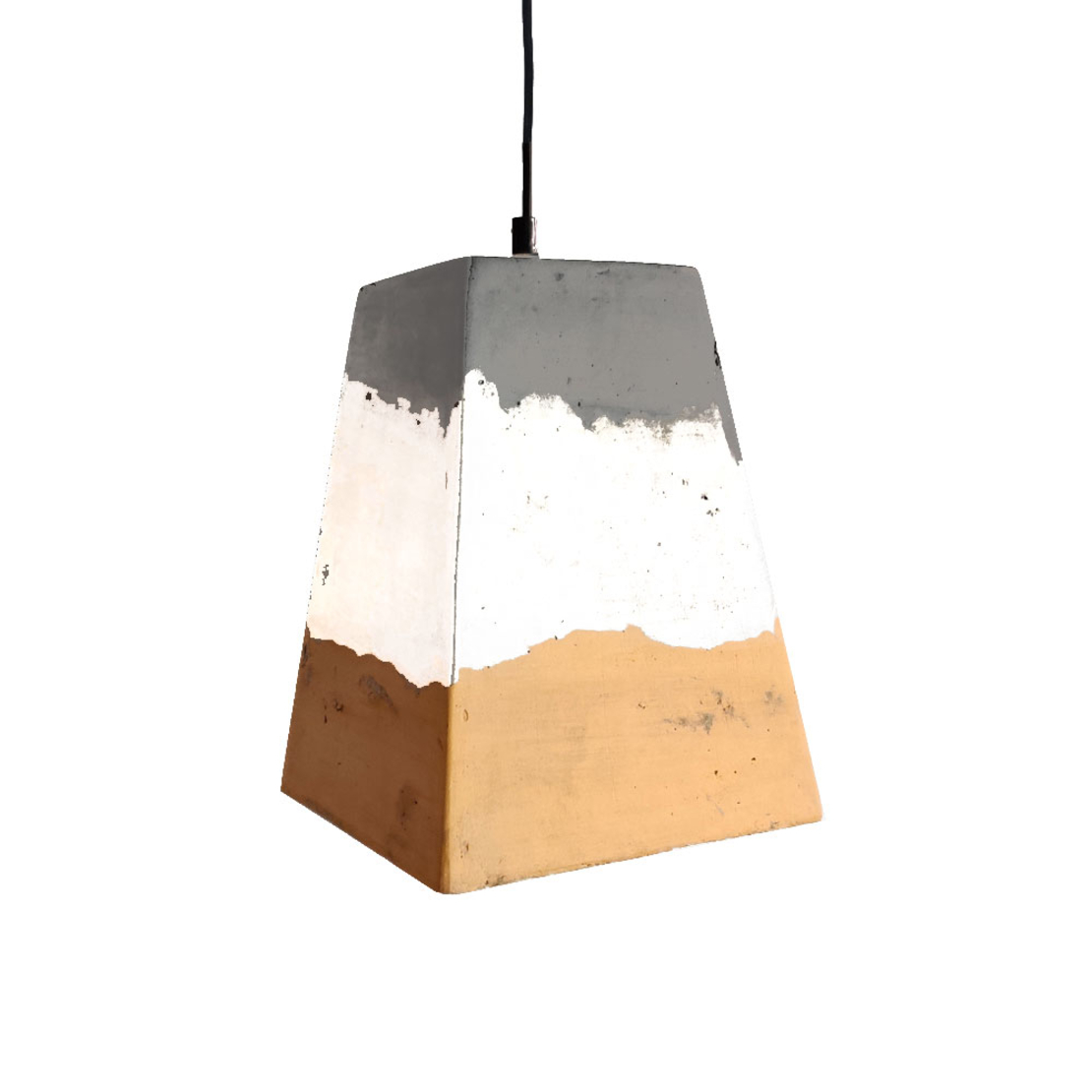 LETT LAMP PENDANT CONCRETE YELLOW GREY WHITE 20,5x