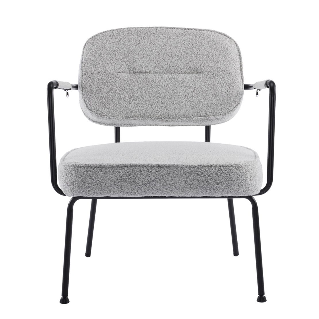 PRISLEY ARMCHAIR FABRIC CREAM METAL BLACK PRC