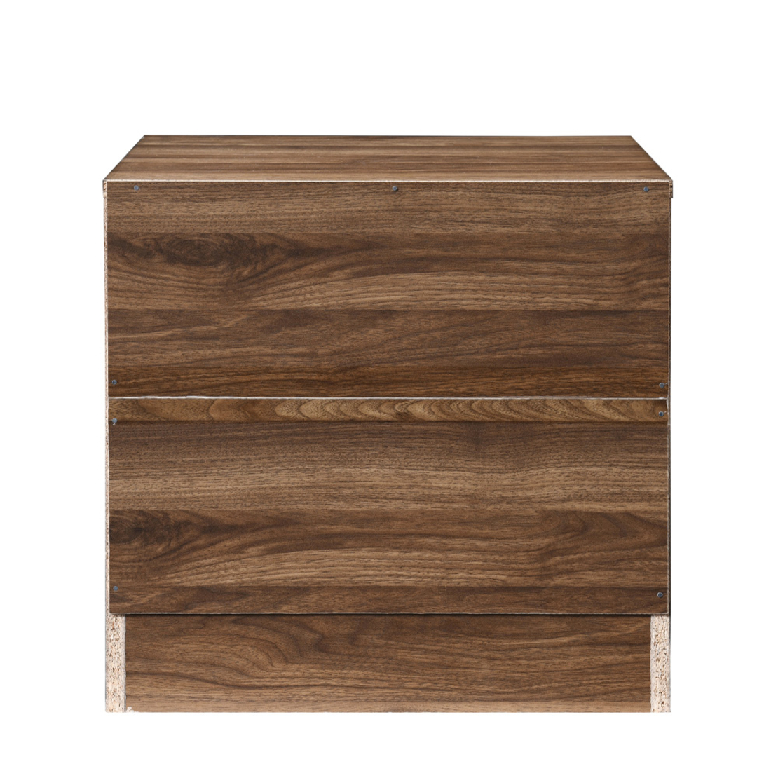 POLO NIGHTSTAND 2DRAWERS CHIPBOARD WITH MELAMINE CARTA WALNUT E1 MY