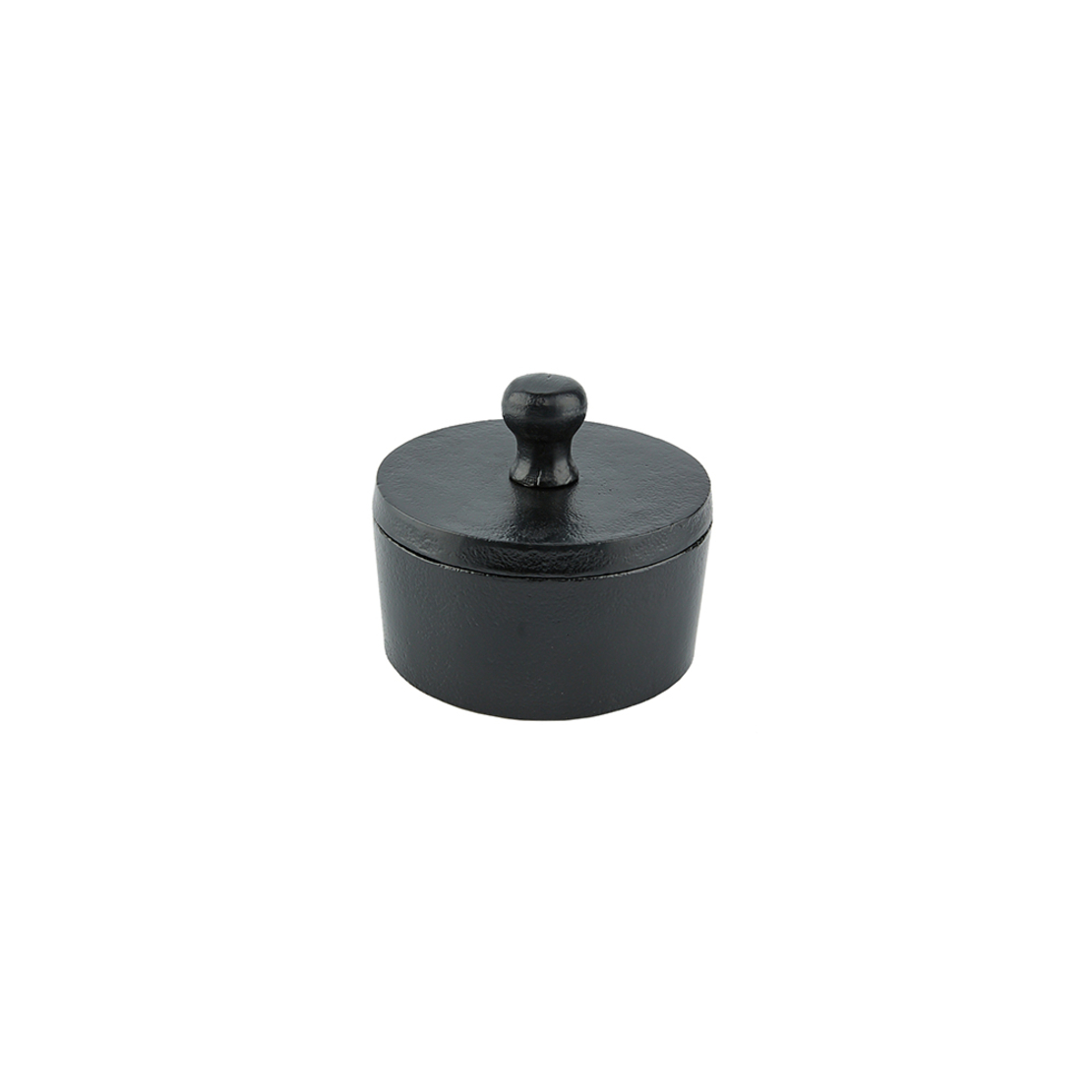 BOITE STORAGE JAR WITH LID ALUMINIUM BLACK 11x11xH