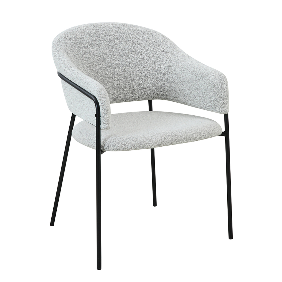 CONNECT CHAIR FABRIC WHITE METAL BLACK PRC