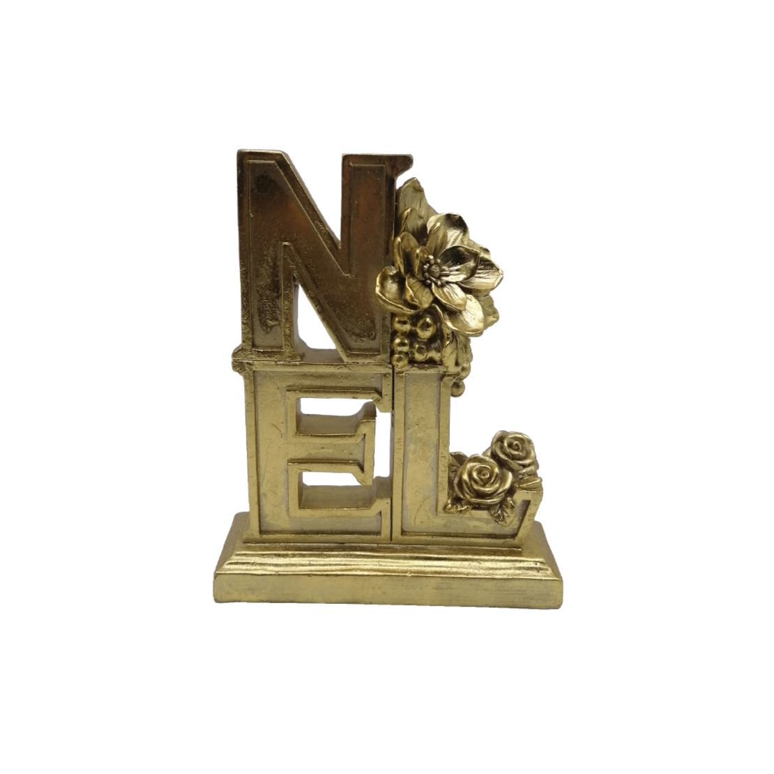 XMAS NOEL DECO POLYRESIN GOLD 16x5xH19,5cm PRC