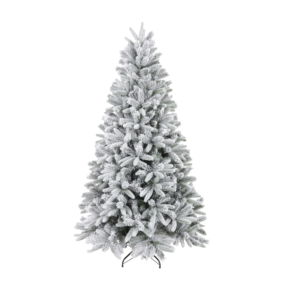XMAS JEDLE SNOWY TREE PVC GREEN WHITE D120xH210cm
