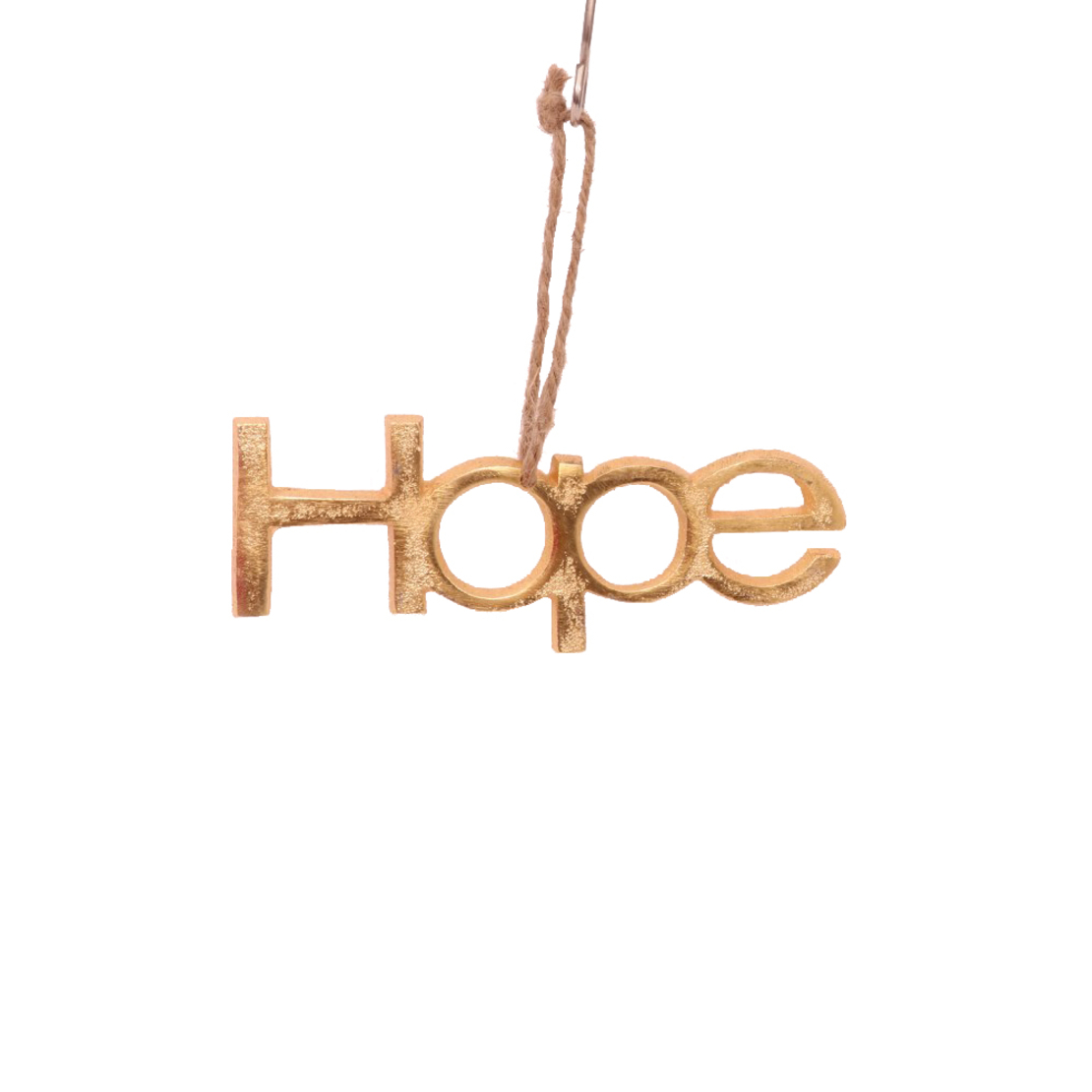 XMAS HOPE PENDANT ORNAMENT ALUMINIUM GOLD 6x0,5xH1