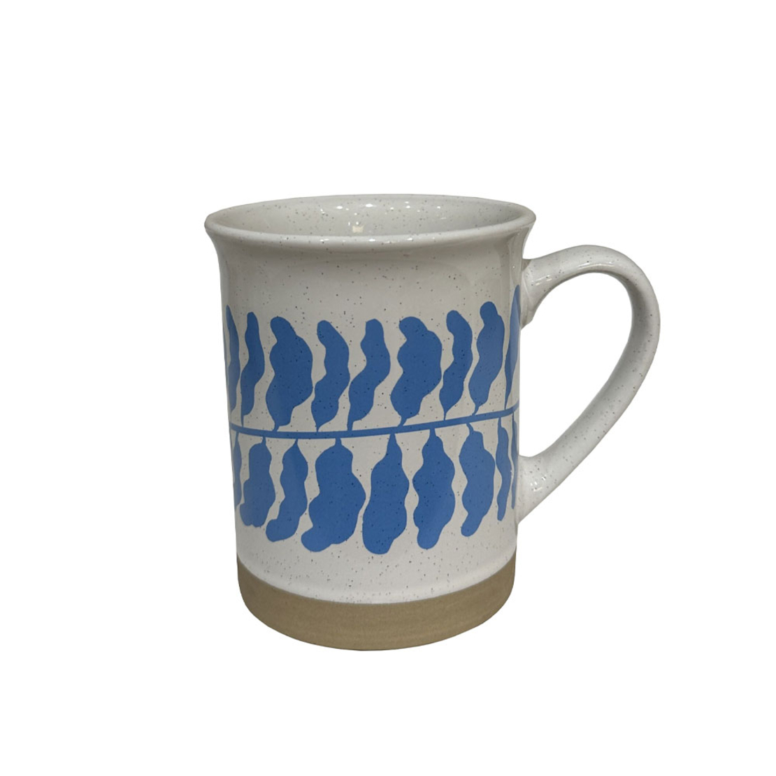 YDRA A MUG STONEWARE WHITE LIGHT BLUE BEIGE D9,8xH
