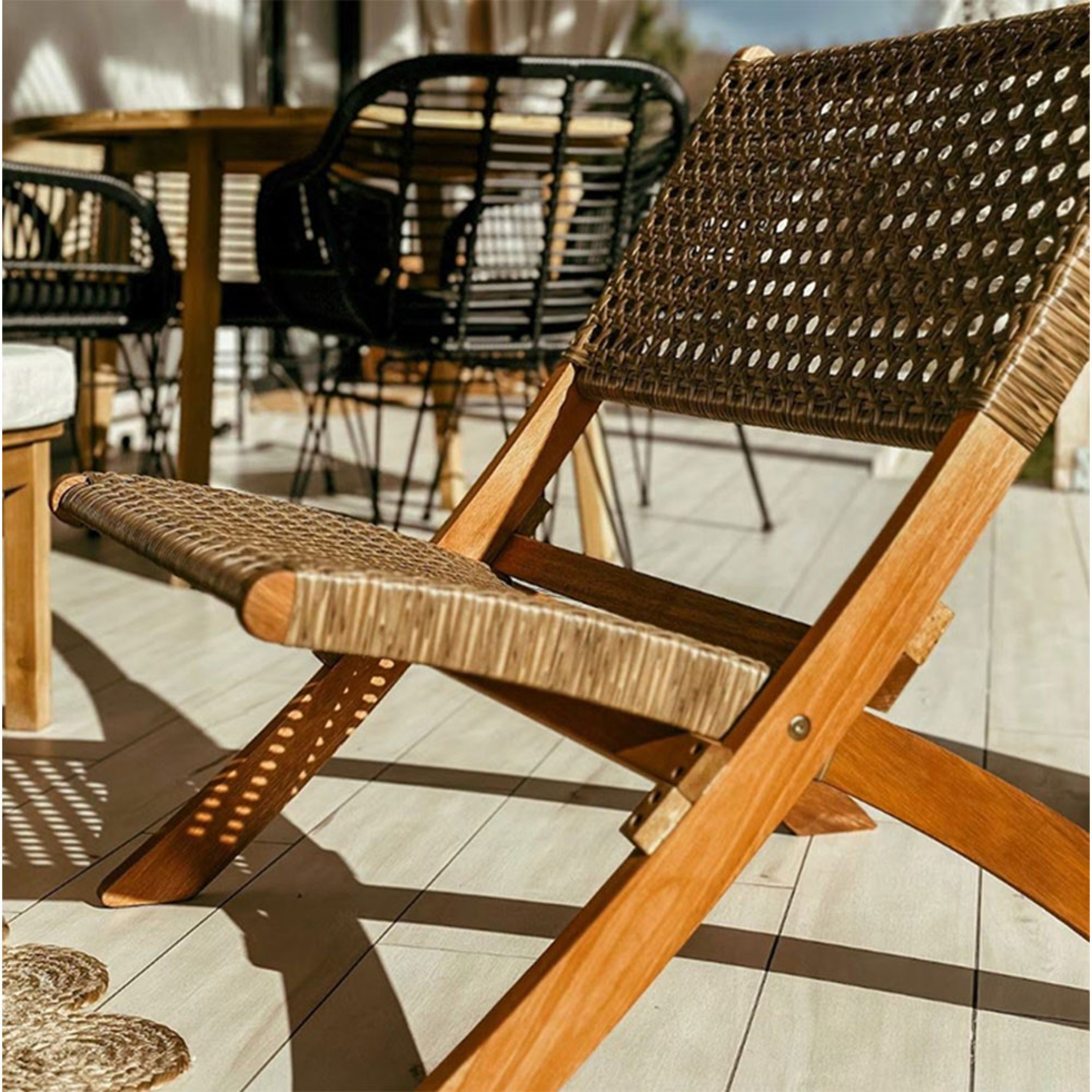 MESH CHAIR FOLDING HIGH DENSITY POLYETHYLENE NATURAL 78x60xH72,5cm VN