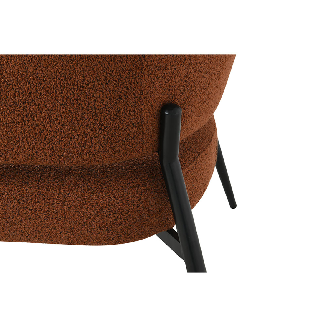 MORITZ ARMCHAIR FABRIC TERRACOTTA METAL BLACK E1 PRC