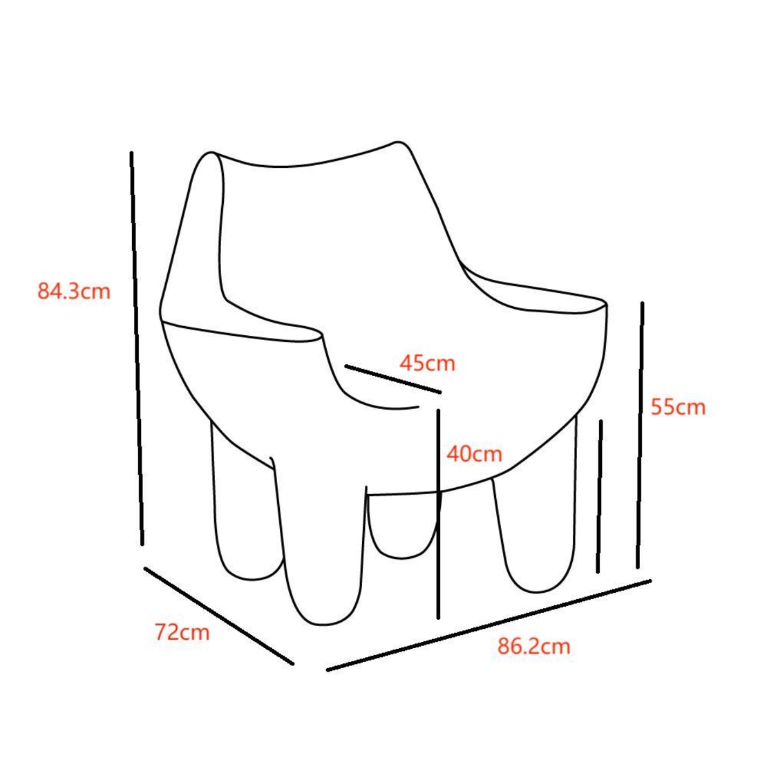 FLINTSTONE ARMCHAIR PE GREY PRC