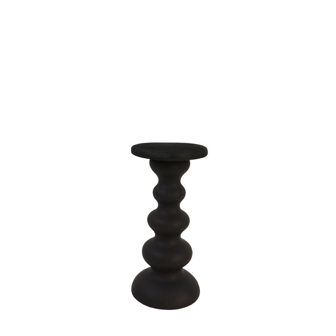 ALISI DECORATION CANDLEHOLDER 10x10x21 POLYRESIN BLACK