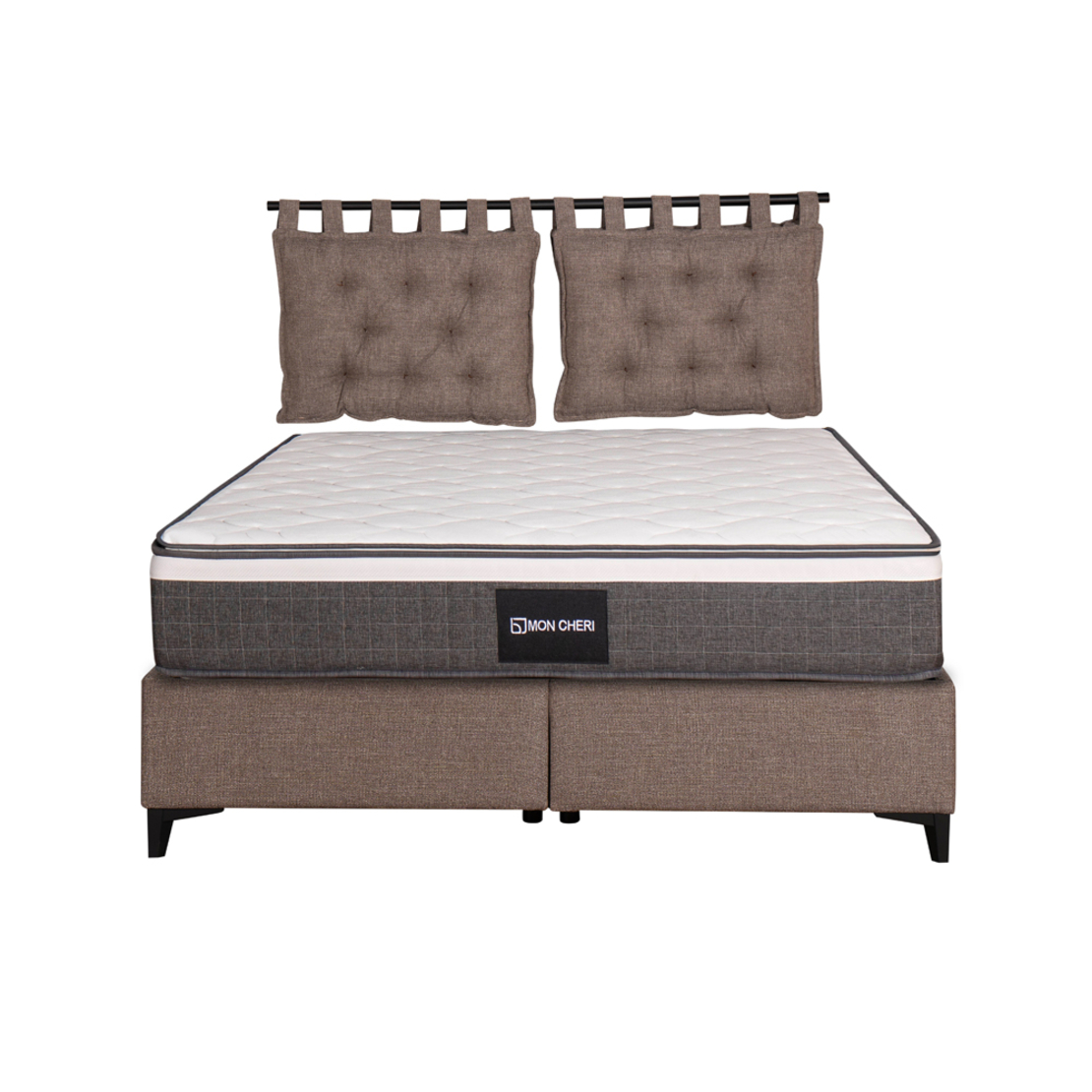 HANG HEADBOARD PILLOW SET 2PCS FABRIC GREY BROWN T