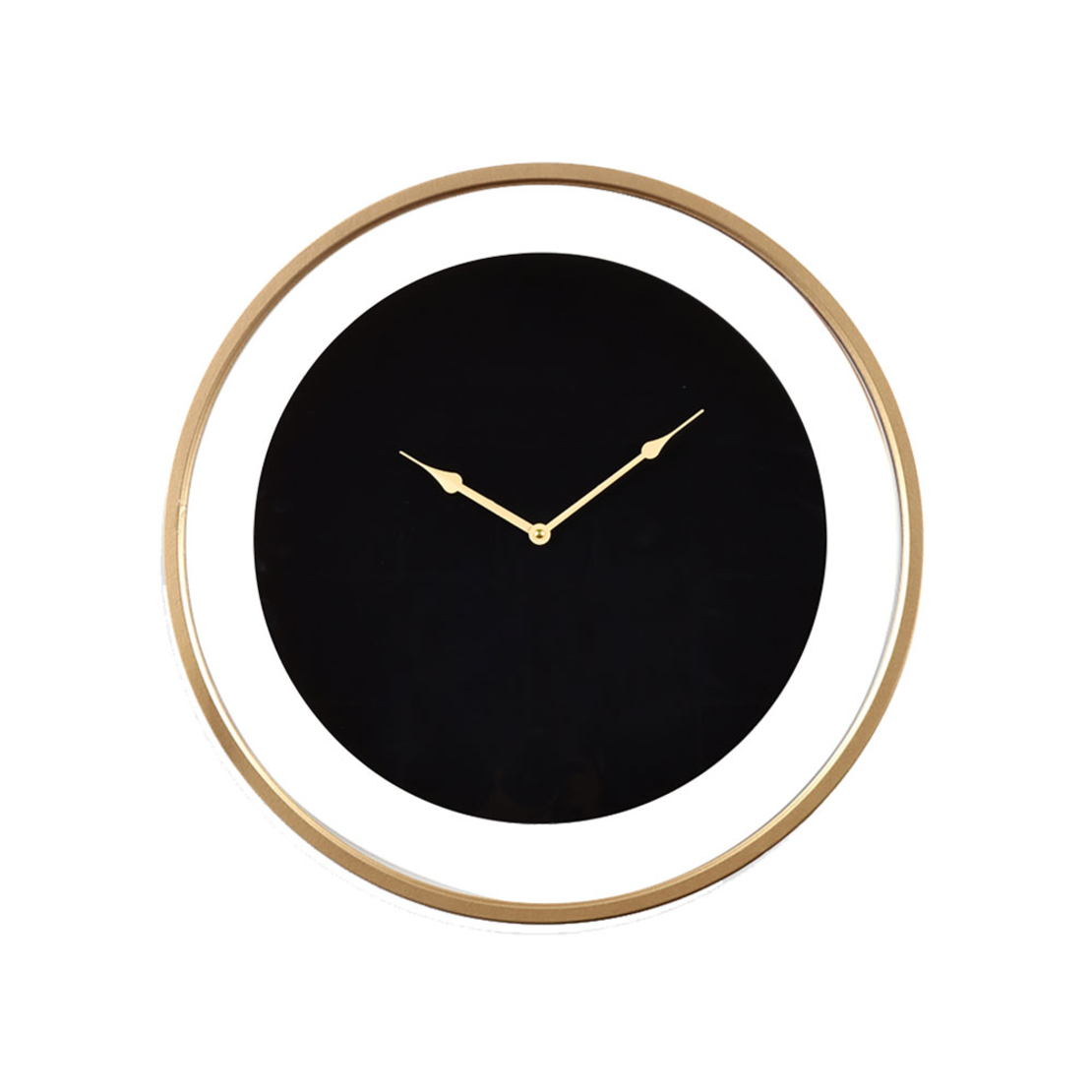 EREBUS CLOCK WALL METAL GLASS BLACK GOLD D60xH5cm