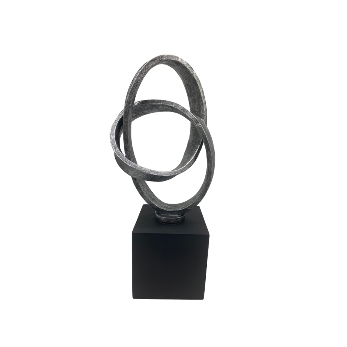 VITRO DECO POLYRESIN SILVER ANTIQUE BLACK 27x17,5x