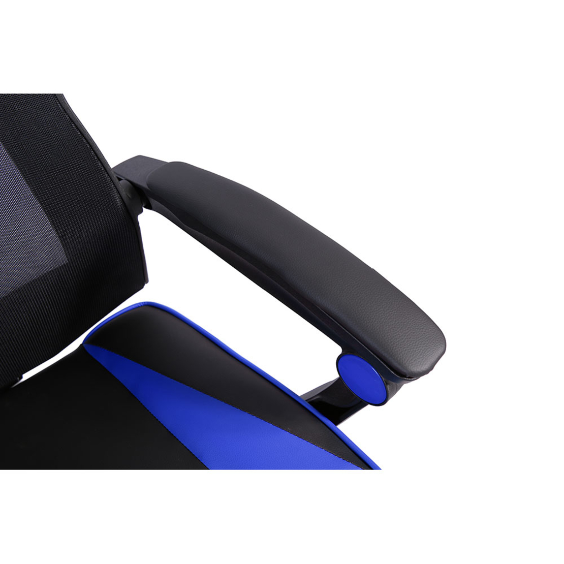 FUSION GAMING CHAIR DESK FABRIC BLACK NYLON BLUE PP 50x74xH137cm PRC