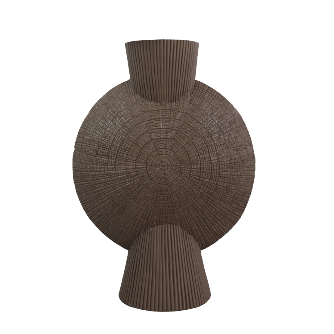 BODIL VASE POLYRESIN BROWN 31,5x16xH43,5cm PRC