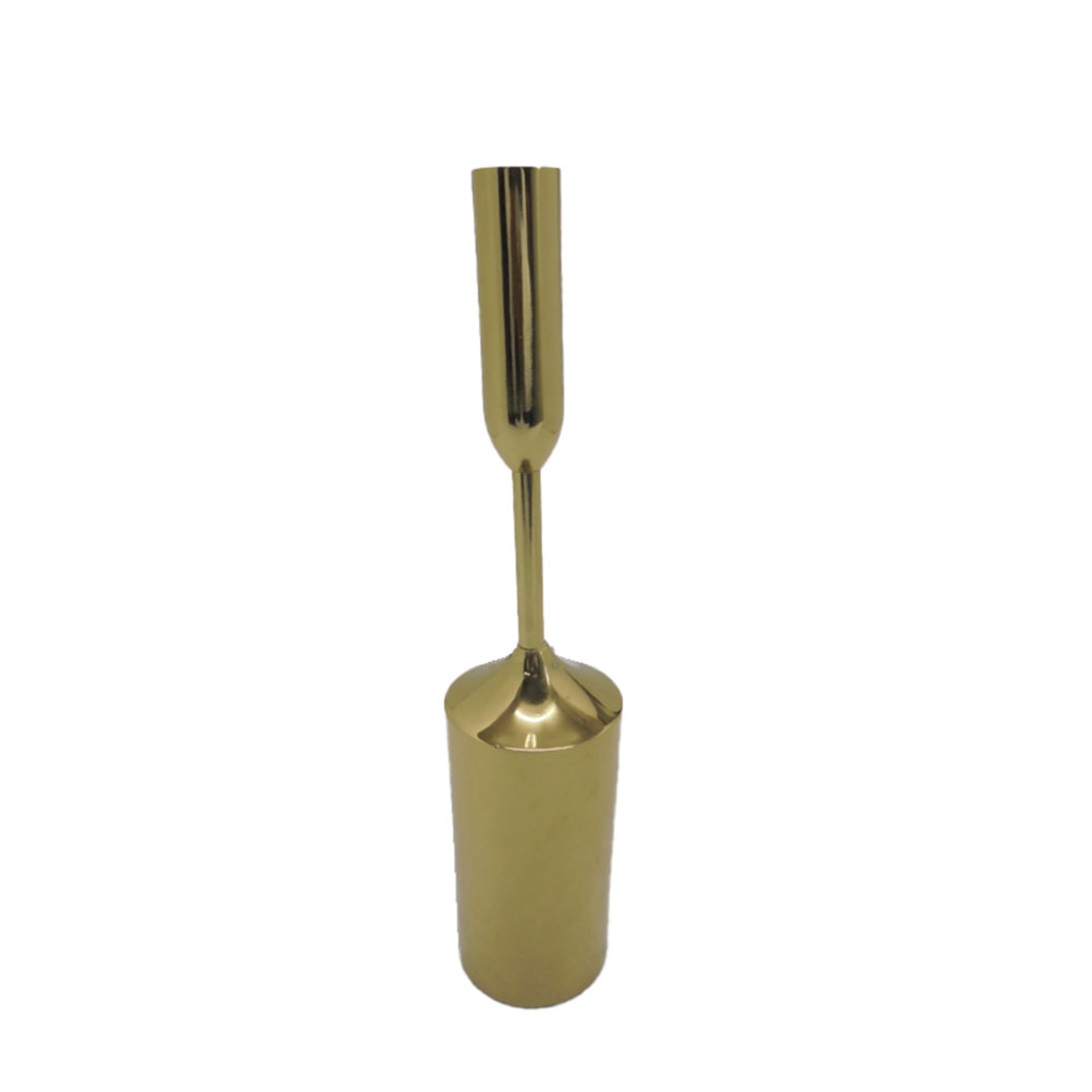 ARIA CANDLE HOLDER ALUMINIUM GOLD 7,5x7,5xH33cm IN